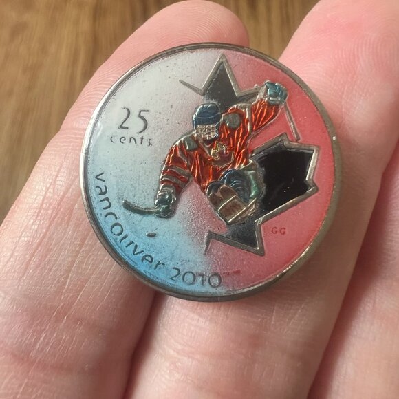 Paralympics Cuff Links Canada Quarters Coins Sledge Hockey Winter 925 Silver - Picture 5 of 10